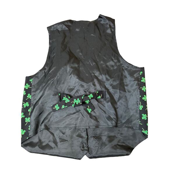 Saint Patrick's Day Vest Unisex black/green button front Shamrock SZ MD - Picture 6 of 6
